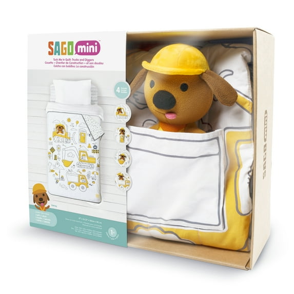 sago mini - tuck me in quilt - trucks & diggers
