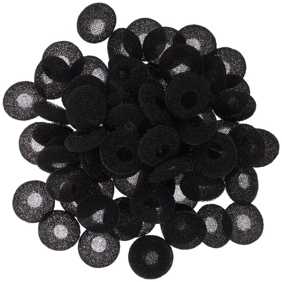 Worgeous Earbuds Covers Sponge Black 100Pcs 0.7X0.7in