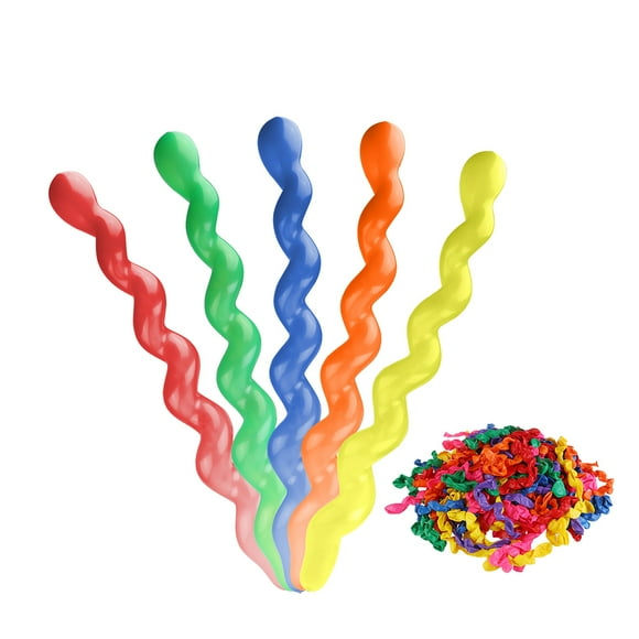 said 100pcs 1.5g Latex Spiral Balloons Colorful Twisted Balloon Party Supplies Decorations for Birthday Wedding Festival