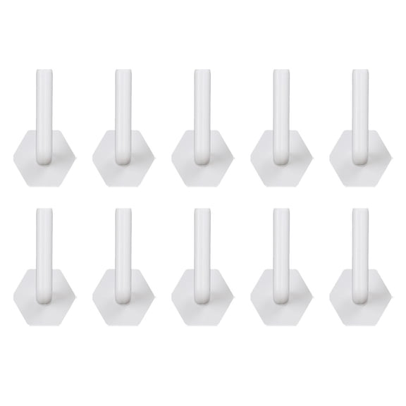 BESTYASH 10Pcs Multi Functional White Sticky Hooks for Home Use with Easy Punch Free Design