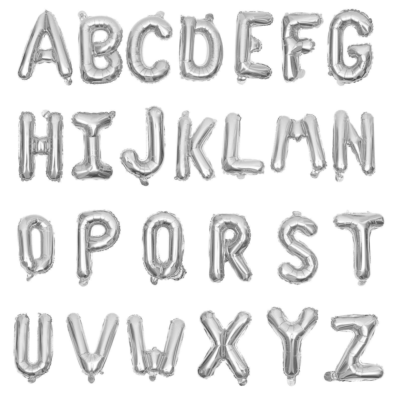 said 16inch Alphabet Foil Balloon A-Z Optional 26 Letters Balloons Birthday Wedding Party Festival Decoration Supplies (Silver)