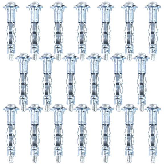 BESTYASH 20Pcs Heavy Duty Steel Plasterboard Fixing Screws with Hollow Anchors