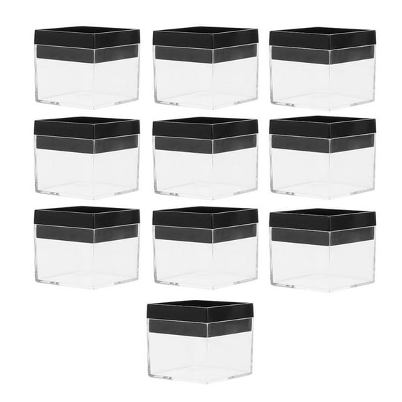 said 20pcs Display Case Useful Square Transparent Plastic Box Display Holder