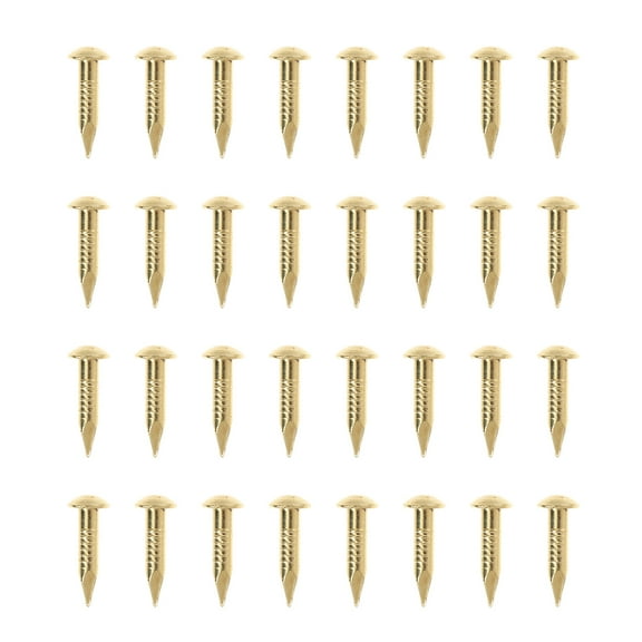 said 285pcs Copper Nails Round Brass Brad Nails Furniture Hinge Hardwares Accessories