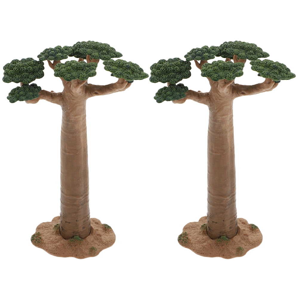 Worgeous Tree Model Decor Light Brown 2Pcs 6.3X4.1X2.4In - Walmart.com