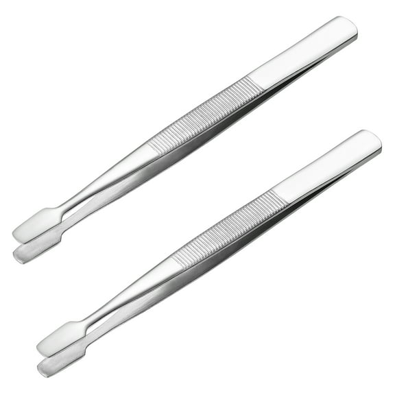 said 2pcs Stamp Tweezers Philately Stamps Collector Stamp Collecting Tweezers(silver)