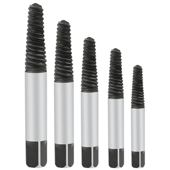 5pcs Screw Extractor Set with Drill Bits Guide for Damaged Bolt Removal and Screw Extracting Tools