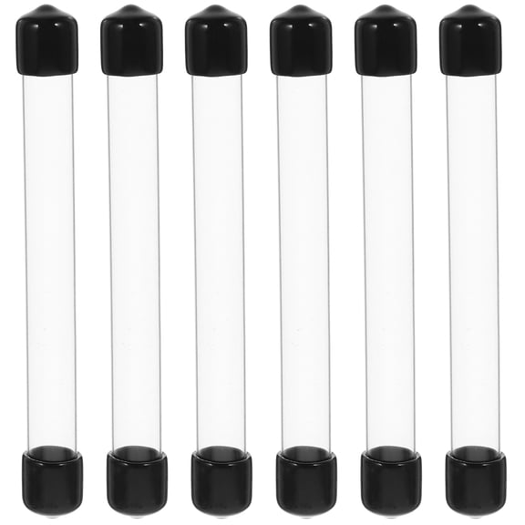BESTYASH 6-Pack Clear Round Acrylic Storage Tubes for Travel, Organizing Small Items, and General Use Containers