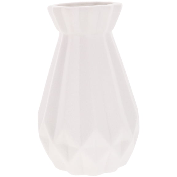 White Ceramic Decorative Vase for Living Room and Bedroom Home Decor, Modern Design Piece