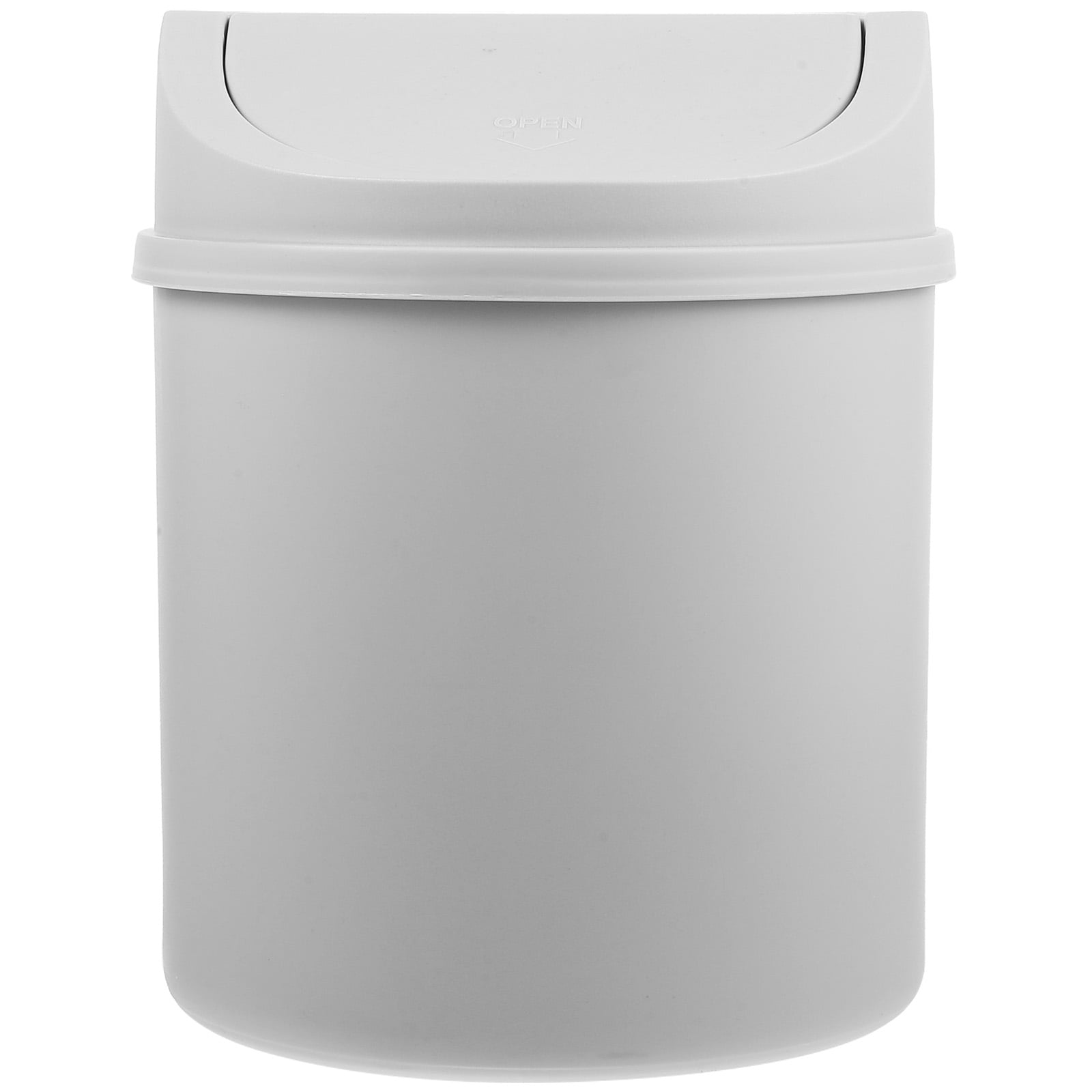 16 Liter Swing Lid Trash Can - Small Plastic Garbage Bin For Bathroom, Kitchen, Office