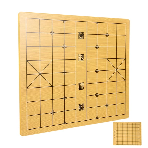 Dual-Sided Chinese Chess and Gobang Board Game Set - Desktop Strategy Game for Family and Friends Entertainment