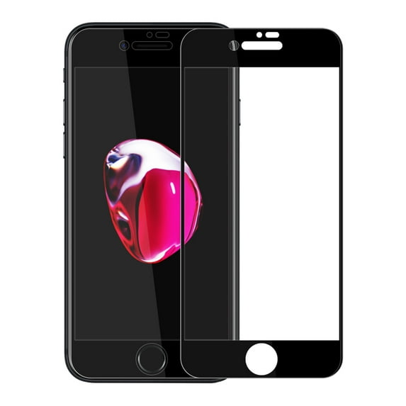 said Full Screen Hard Anti-scratch Tempered Glass Film Anti-Fingerprints Phone Screen Protector Compatible for iPhone 7 Plus 8 Plus Black