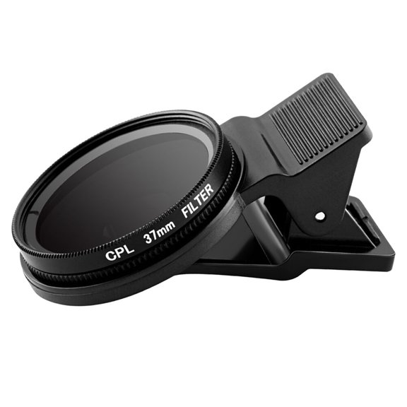 Worgeous Camera Lens Polarizing Filters CPL Phone Lens Black 1Set Glass Aluminum