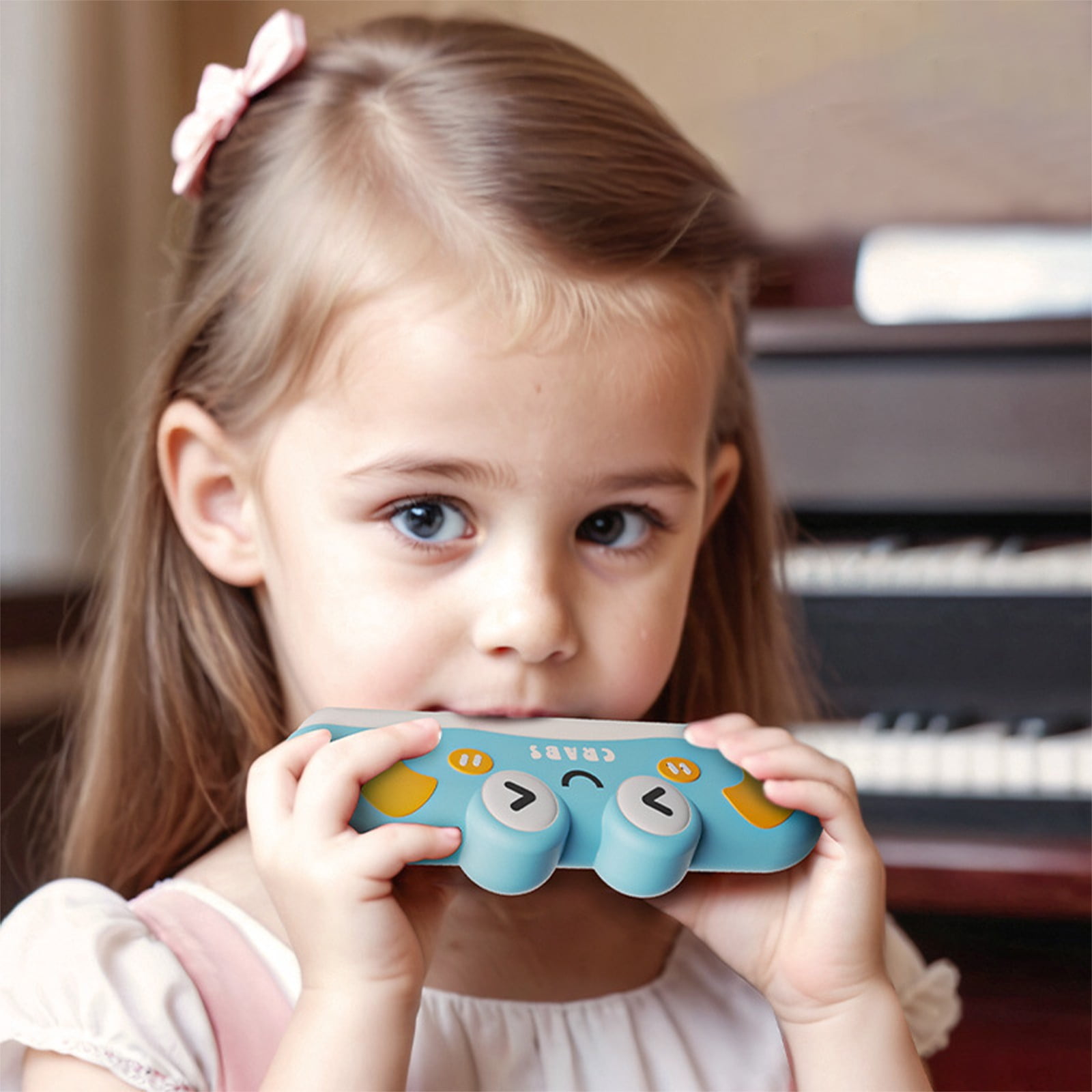 saidjrlf 16 Hole Harmonica Early Education Puzzle Plastics Mouth Organ