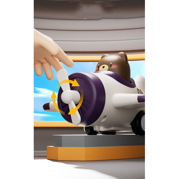IGEED Airplane Toy Car Boys and Girls Press Childrens Puzzle Toys, Airplane Modeling Cars for Toddlers 1-3, Press and Go Car Toys,1 pcs