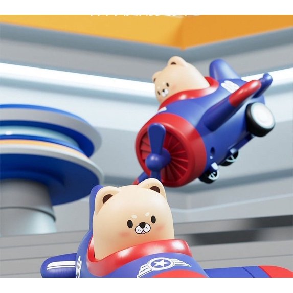saidjrlf Airplane Toy Car Boys and Girls Press Childrens Puzzle Toys, Airplane Modeling Cars for Toddlers 1-3, Press and Go Car Toys,1 pcs