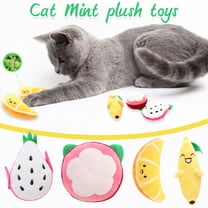saidjrlf Cat Chew Toy,Pet Toys Cute Animals Containing Cat Mint,Cat Catnip Toys,Cats Like Toys,Fruit cat Mint Toy,Interactive Cat Toy,Bite Resistant Catnip Toy for Cats,Banana