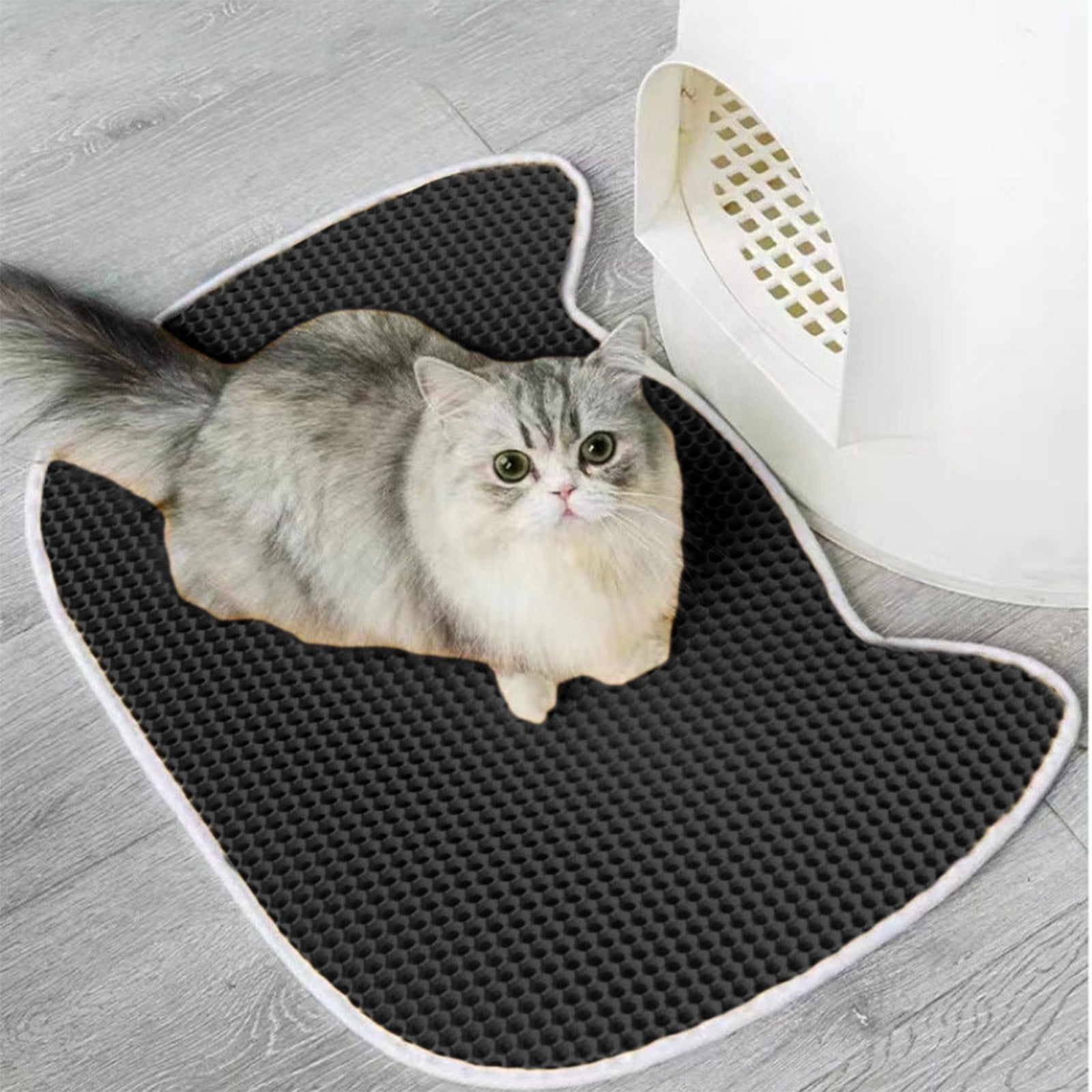 saidjrlf Cat Litter Mat Cat Litter Trapping Mat,Double Layer Cats