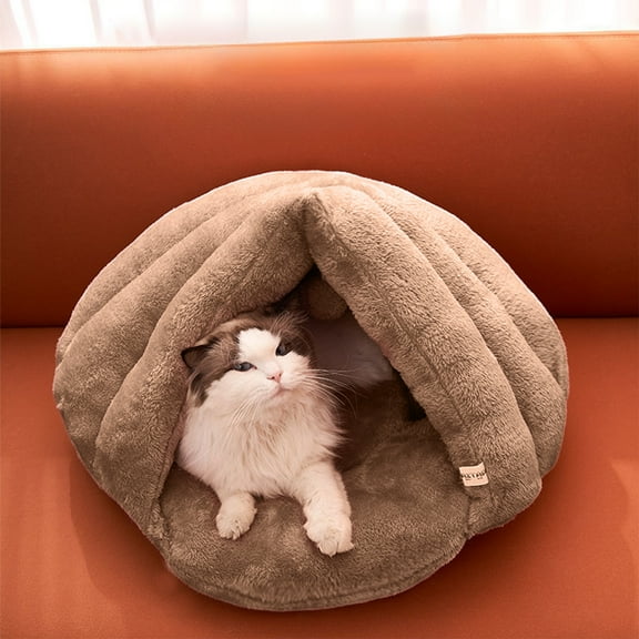 IGEED Cats Beds for Indoor Cats,Plush Cats House for Pet,Large Cats Cave for Pet Bed,Foldable Multifunctional Cats Beds and Furniture with Cats Ball and Mat,Winter Warm Cat Nest