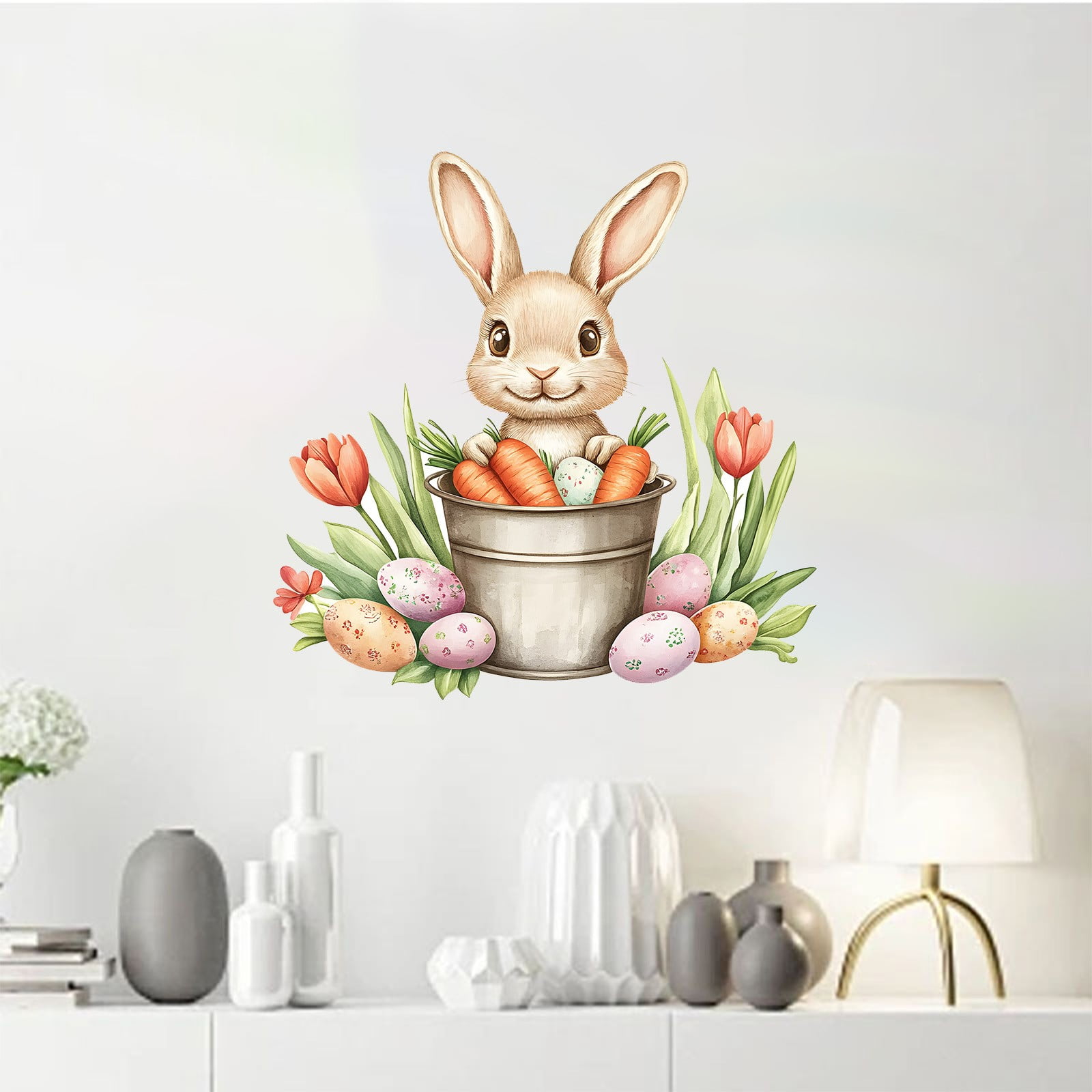 IGEED Easter Stickers,Easter Bunny Wall Decals for Wall Decroation ...
