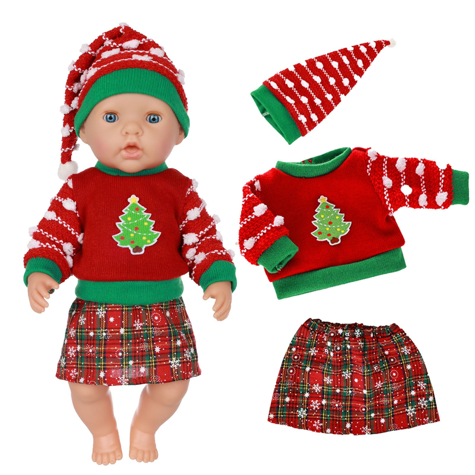 saidjrlf Reborn Baby Dolls Christmas Clothes,Baby Dolls Clothes Outfits ...