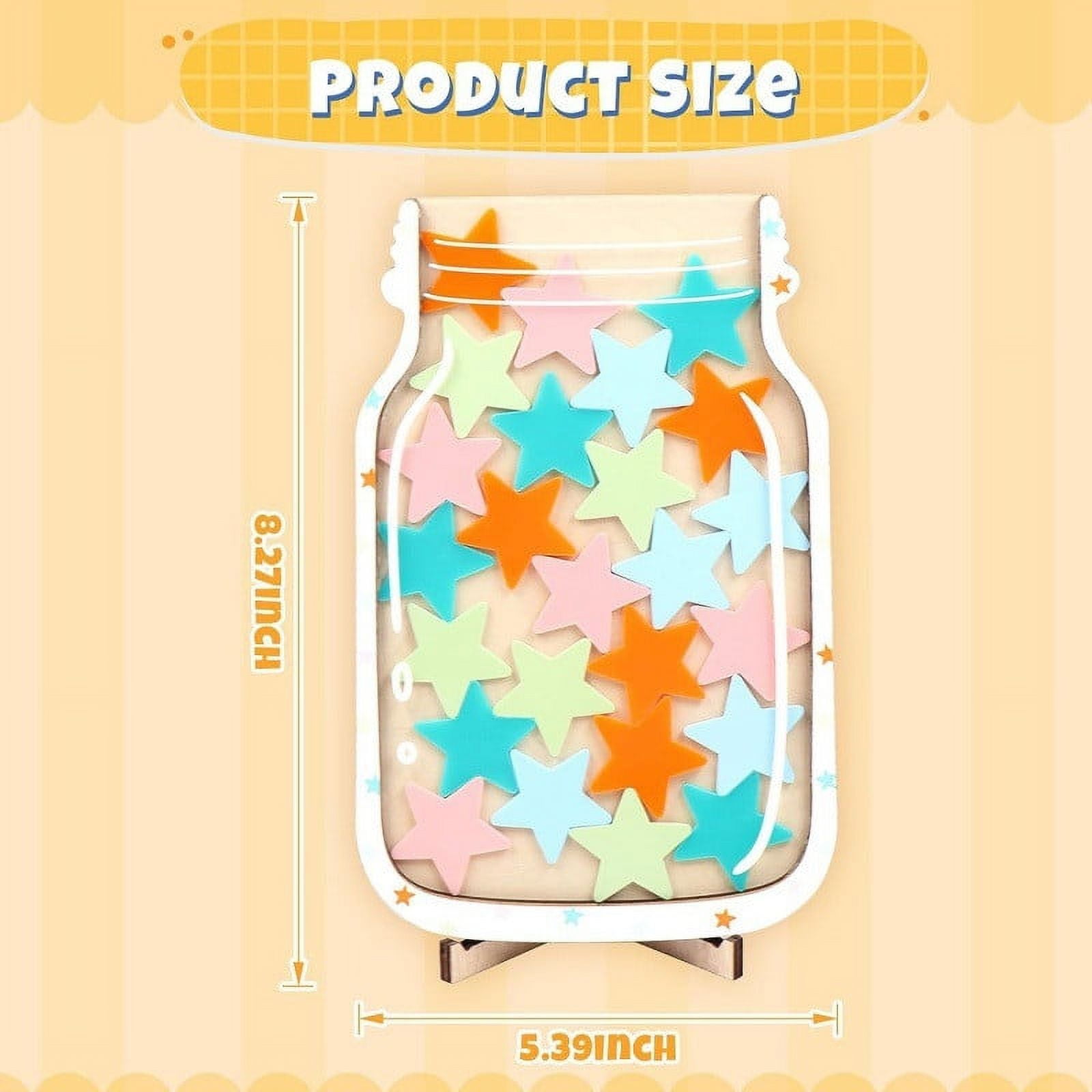 IGEED Stars Reward Jar for Kids Classroom Magnetic Reward Jar Chore ...