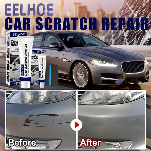 sailesiti 1PCS White Car Scratch Repair Polishing Wax Body Compound Repair Polish Paint Remover Care Car Body Wax 10*3*2cm Car Repair
