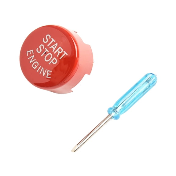 sailesiti 1x Red Engine Start Stop Button Cover Cap W/ Screwdriver Replacement For BMW F Chassis Series F10,F20,F30