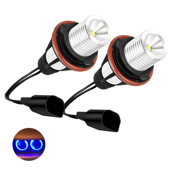 sailesiti 2 Pcs LED Angel Eyes Marker Lights Bulbs for BMW E39 E53 Bule White Red Yellow