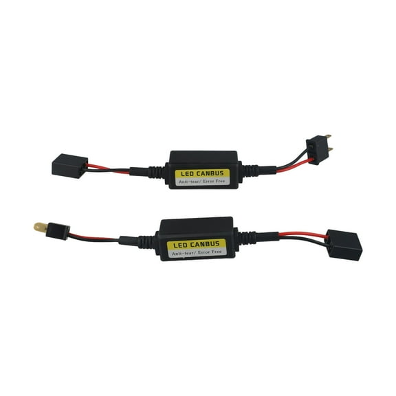 sailesiti 2pcs H7 Headlight LED Canbus Der Canceller Error Free Resistor Anti Flicker Car LED Canbus Load Resistor Controller Canceler