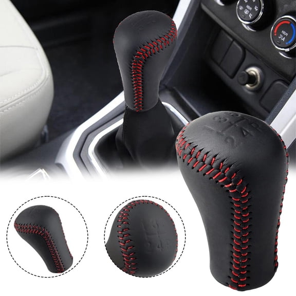 sailesiti 5 Speed Leather Automatic Gear Shift Knob Lever For Toyota For TRD For RAV4 Gear Shift Knob Car Interior Styling Accessory