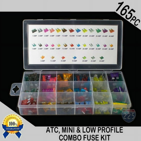 sailesiti ATC / / Low Profile / Mini Blade Fuse Auto Car FUSES Assortment Kit 165pcs
