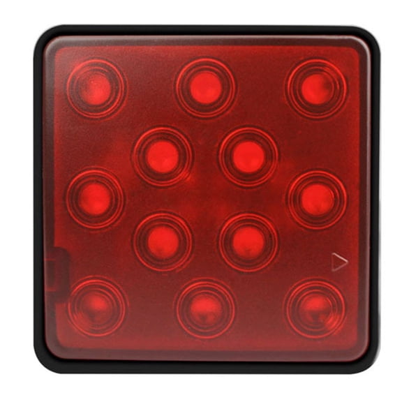 sailesiti Anti Corrosion ABS Material Trailer Hitch Receiver Cover LED Brake Lights