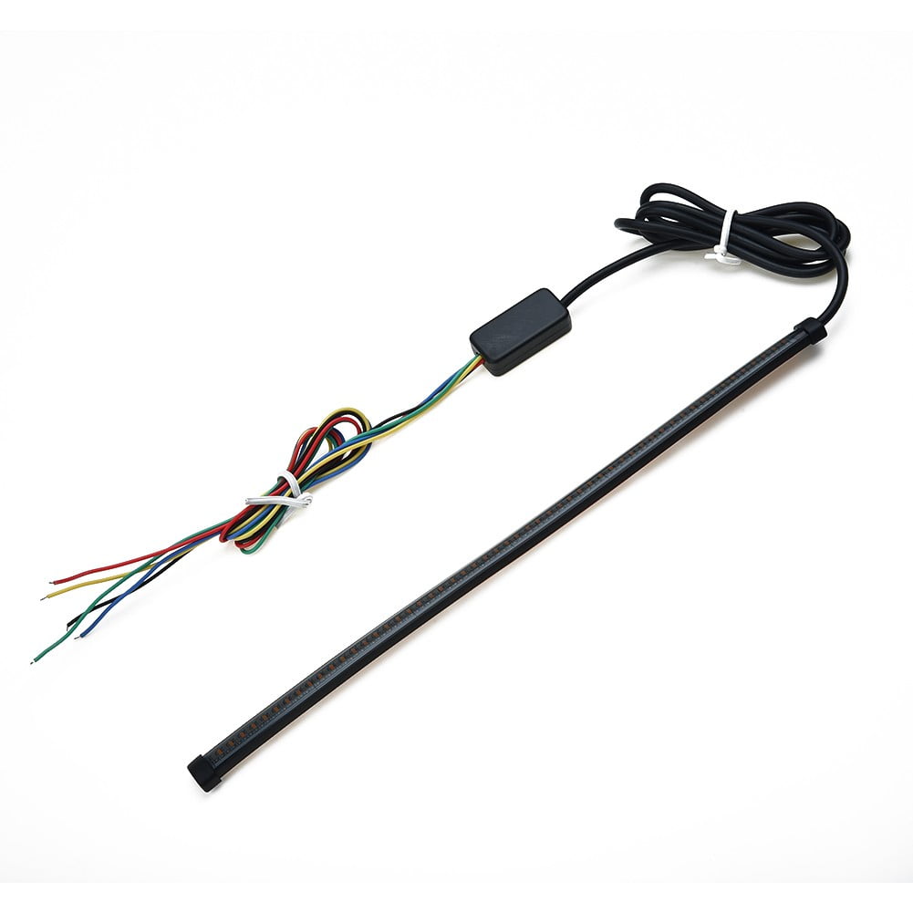 sailesiti Motorcycle Sequential Switchback Flowing LED Tail Brake Turn Signal Strip Lights Motorbike Rear Brake Stop Bulb Lamps