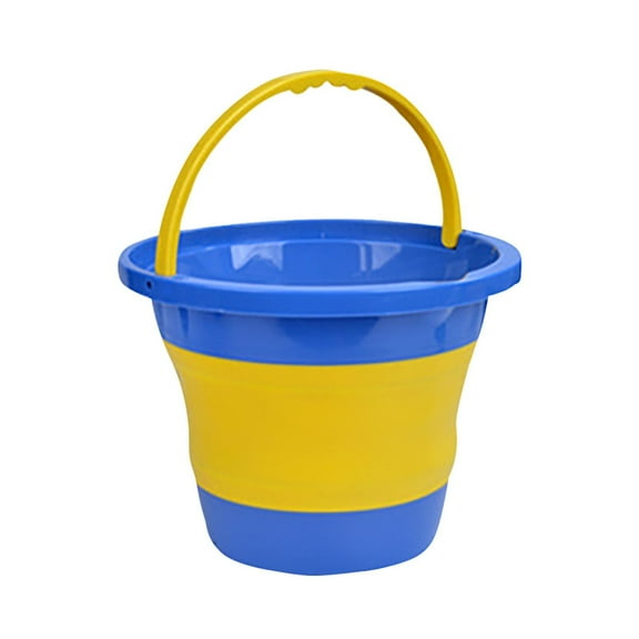 Small Collapsible Bucket 3.8 Gal/15L, BPA-Free - Space-Efficient, Portable Foldable Water Pail for Household, Outdoor Use, Car Wash, Camping, Fishing - Blue, Single Pack