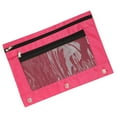 thumbnail image 1 of Pencil Pouch for 3 Ring Binder, Binder Pencil Pouch with Smooth Zipper, Clear Window Pencil Case for Binder, Zipper Pencil Pouches, Big Capacity 3 Ring Binder Pencil Bag, Hot Pink, 1 of 3