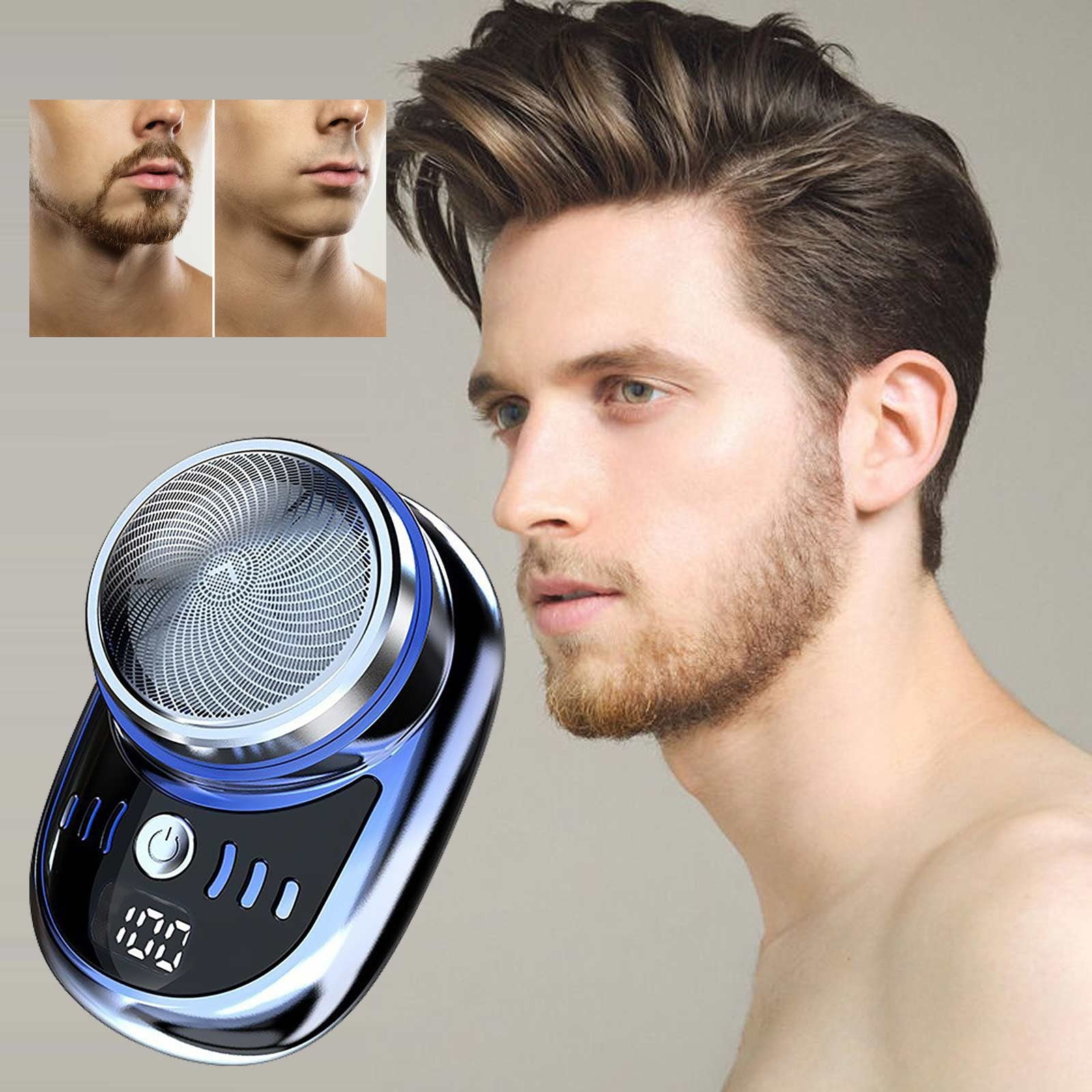 sales today clearance!Hadred Shave Mini Electric Shaver Portable Travel Men's Electric