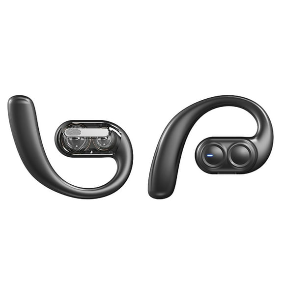 Open-Ear Earbuds, Clip-On Headphones, Flexible Joint Design, Button Controls, Lightweight Comfort, Stable Fit with Attachable Ear Grips, Expansive Drivers for Clear Sound