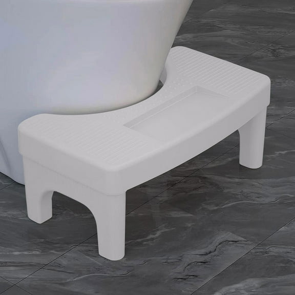 Toilet Poop Stool, 7" Height Squatting Poop Foot Stool, Plastic Portable Bathroom Non-Skid Potty Step Stool, Stable Healthy Toilet Assistance Step Stool