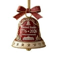 thumbnail image 1 of United States 250th Anniversary Bell Ornament, Honoring U.S. 250th Anniversary 1776-2026 Bell Ornament with Commemorative Detailing for Collectors and Patriotic(Red,1pc), 1 of 3