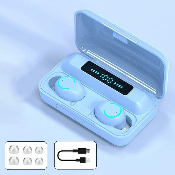 Wireless Earbuds Bluetooth 5.3 Headphones, 40Hrs Playback Stereo Ear Buds with LED Display Charging Case IPX7 Waterproof in-Ear Earphones with Mic for Phone Tablet Laptop Sports