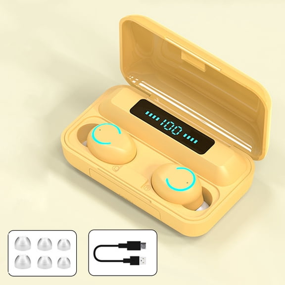 Wireless Earbuds Bluetooth 5.3 Headphones, 40Hrs Playback Stereo Ear Buds with LED Display Charging Case IPX7 Waterproof in-Ear Earphones with Mic for Phone Tablet Laptop Sports
