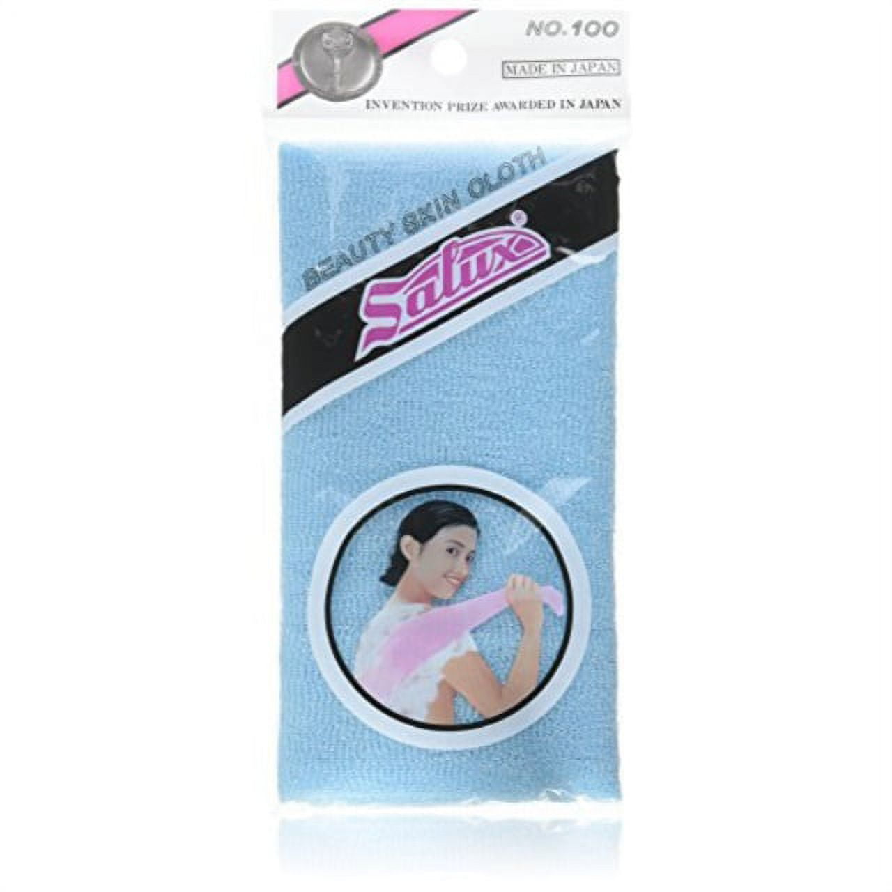 salux nylon japanese beauty skin bath wash cloth/towel (3) blue