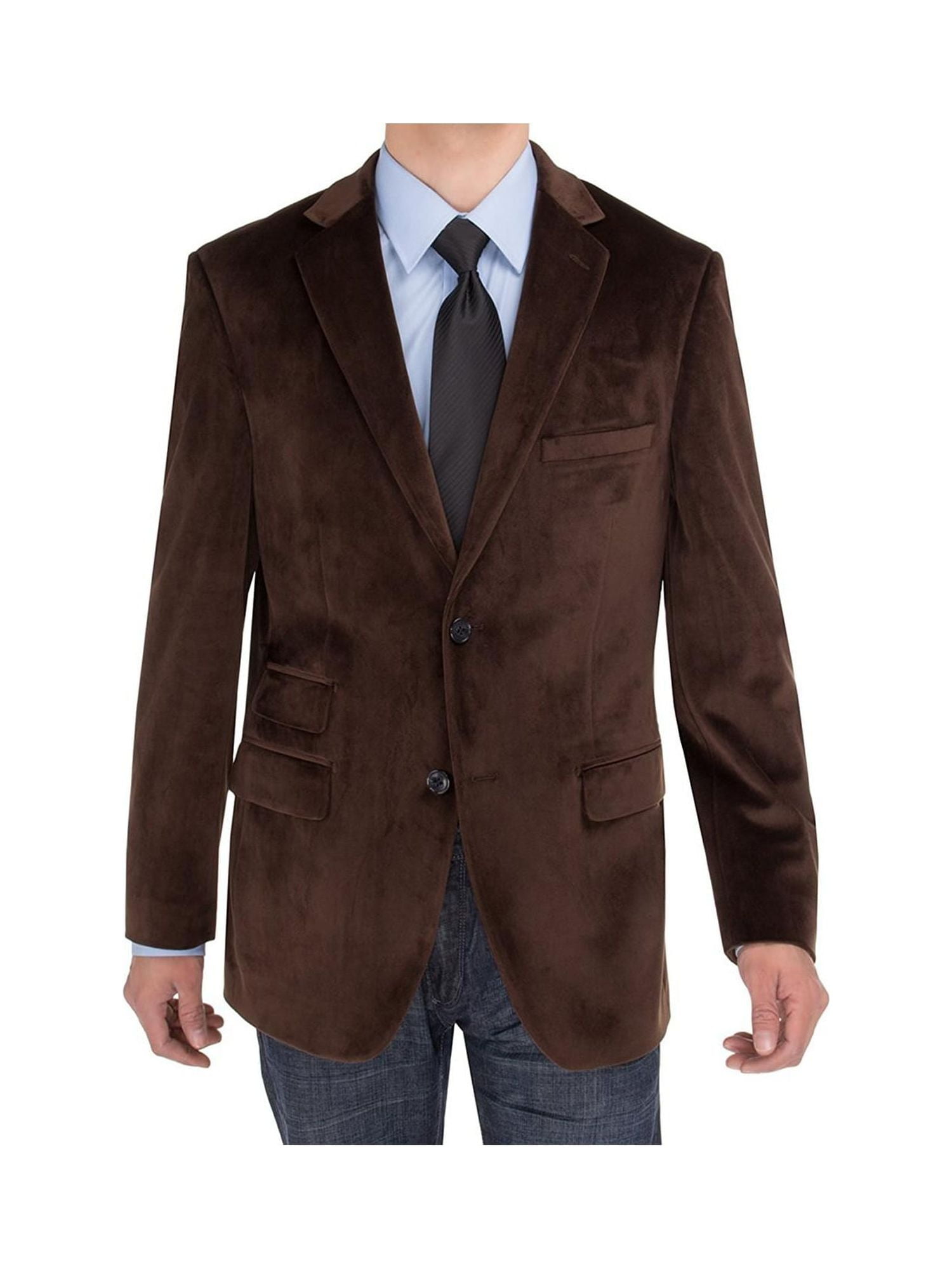 salvatore exte mens two button blazer modern fit velvet side-vent suit ...