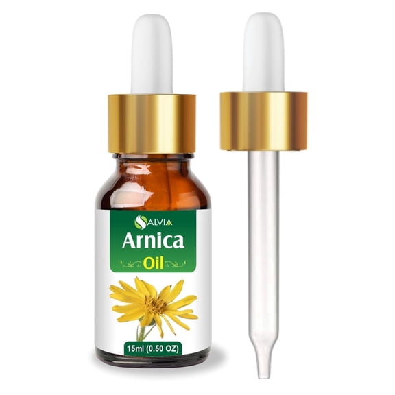 salvia Arnica (Arnica Montana) Therapeutic Essential Oil by Salvia Amber Bottle 100% Natural Uncut Undiluted Pure Cold Pressed Aromatherapy Premium Oil (0.51 Fl Oz (Pack of 1))