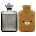thumbnail image 1 of samply Hot Water Bottle with Cute Fleece Cover, 2L Hot Water Bag ,Brown Bear, 1 of 3