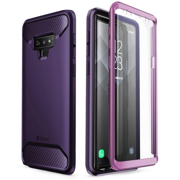 samsung galaxy note 9 case, clayco [xenon series] full-body rugged case with built-in 3d curved screen protector for samsung galaxy note 9 (2018 release)