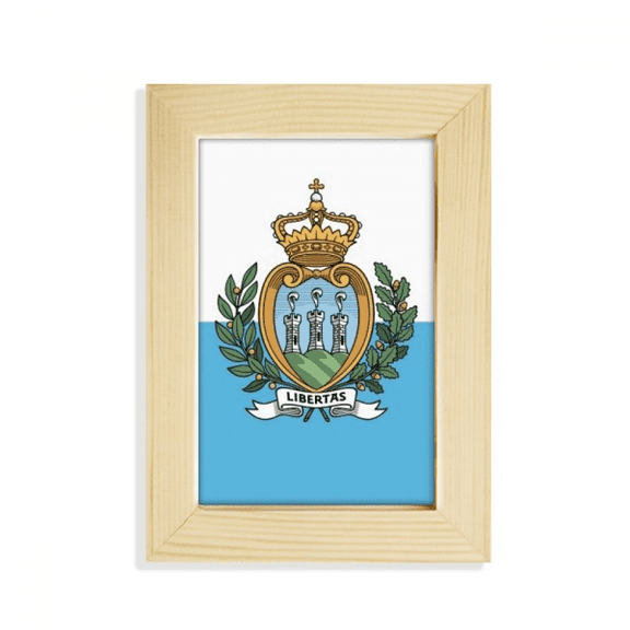 san marino national flag eu country desktop display photo frame picture art painting 5x7 inch