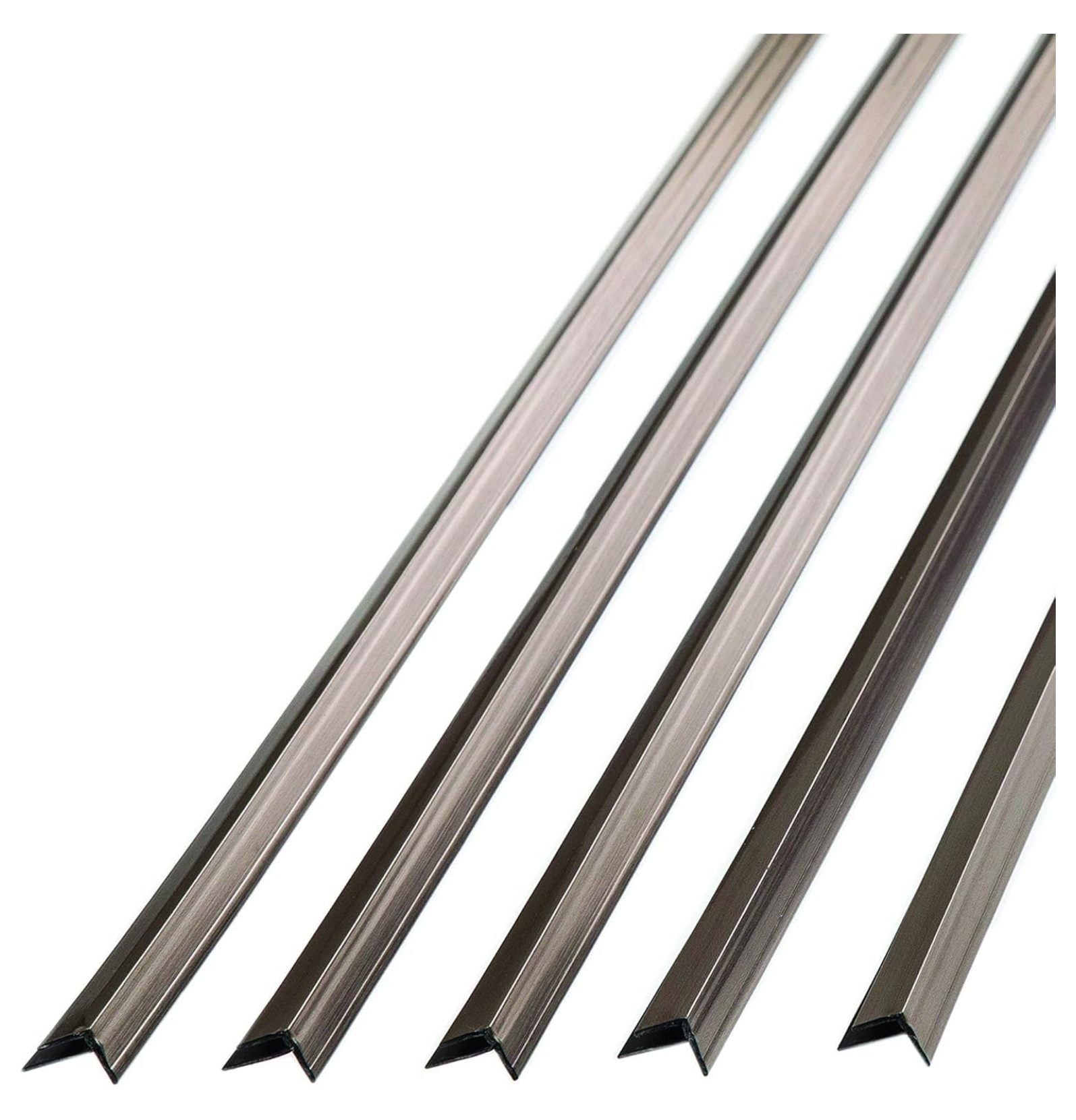 saney 47 in. Decorative Vinyl Outside Corner Trim Brushed (5 Pack)