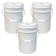 saney, 5 Gallon Bucket with Gamma Seal Screw on Airtight Lid, Set of 3